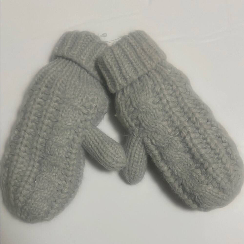 KIDS PAW MITTEN PALE GREY